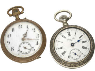 Taschenuhren: Konvolut von 2 ungewöhnlichen Taschenuhren, um 1900, dabei eine seltene "Charmilles" Potter's Patent/Albert H. Potter (1836-1908)