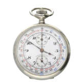 Taschenuhr: sehr seltener Jaeger Le Coultre, "Multicolour-Scale"-Tachymeter-Chronograph mit Register, ca. 1930 - фото 1