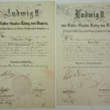 Bayern: Patente zum Major und Oberleutnant - 1881. - photo 1