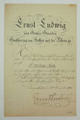 Hessen: Patent zum Charakter als Geheimrat für einen Angehörigen des Oberlandesgerichts.
