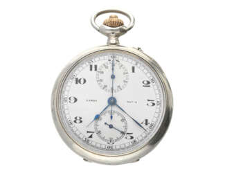 Taschenuhr: feiner und seltener Chronograph Compteur, um 1920, signiert Leroy Paris