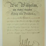 Preussen: Roter Adler Orden, 3. Klasse mit Schleife-Urkunde für den Konteradmiral Paul Hofmeier - Kommandeur der 1. Marine-Division. - photo 1