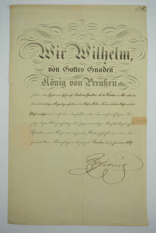Preussen: Roter Adler Orden, 3. Klasse mit Schleife Urkunde, für einen Geheimen Hofrath im Ministerium der auswärtigen Angelegenheiten. - photo 1