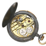 Taschenuhr: feine und außergewöhnliche Taschenuhr mit Minutenrepetition, sehr hochwertige Werksqualität, möglichwerweise Le Coultre, um 1900 - фото 2