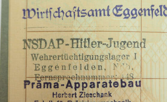 Arbeitsbuch NSDAP HJ - Wehrertüchtigungslager I. - Foto 1