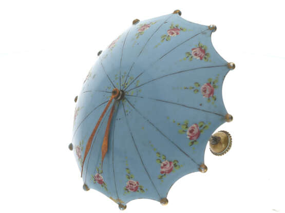 Tischuhr/Formuhr: sehr seltene Art déco Formuhr "Regenschirm", signiert Yocs Paris - photo 2