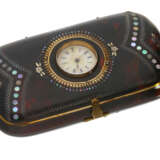 Dose/Reiseuhr: Schnupftabakdose mit eingebauter Uhr, 19. Jahrhundert - Foto 1
