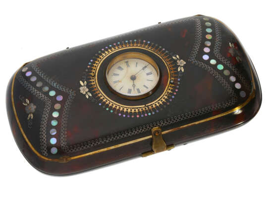 Dose/Reiseuhr: Schnupftabakdose mit eingebauter Uhr, 19. Jahrhundert - photo 1