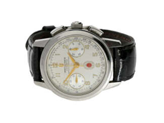Armbanduhr: besonders großer vintage Universal Geneve Stahl-Chronograph Ref.889.290, zertifiziertes Automatikchronometer, 80er Jahre
