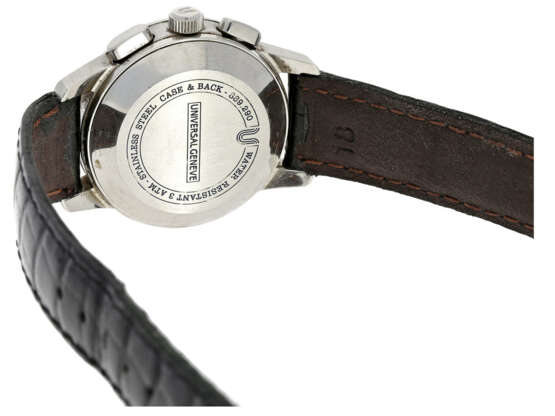 Armbanduhr: besonders großer vintage Universal Geneve Stahl-Chronograph Ref.889.290, zertifiziertes Automatikchronometer, 80er Jahre - Foto 2