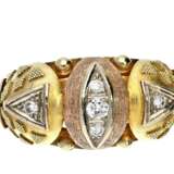 Ring: außergewöhnlicher vintage Brillantring, ca. 1950, Handarbeit - Foto 1
