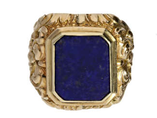 Ring: außergewöhnlicher, ehemals teurer vintage Herrenring mit Lapislazuli, NP 1380€