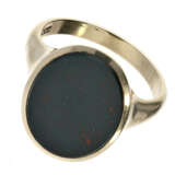 Ring: ungetragener Goldschmiedering mit großer Jaspis-Platte - фото 1