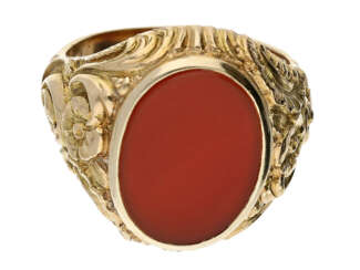 Ring: dekorativer und aufwändig gefertigter vintage Herrenring
