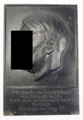 Adolf Hitler Wandplakette.