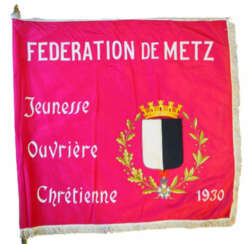 Frankreich: Fahne der Christlichen Arbeiterjugend Metz.