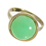 Ring: vintage Goldschmiedering mit schönem Chrysopras - Foto 1