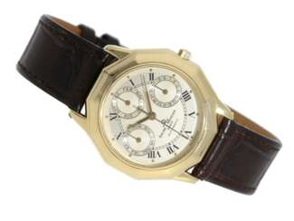 Armbanduhr: sehr luxuriöse und limitierte 18K Gold Herrenuhr mit Vollkalender, Baume & Mercier "Riviera Complications Triple Date", limitiert, Nr. 005/499