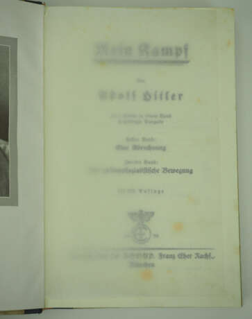 Hitler, Adolf: Mein Kampf - Hochzeitsausgabe Gemeinde Bühlertal. - Foto 3