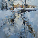 Весна Canvas on the subframe Oil paint Impressionism Cityscape Russia 2021 - photo 1