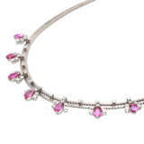 Collier besetzt mit 48 Brillanten u. 7 Rubine, - фото 4