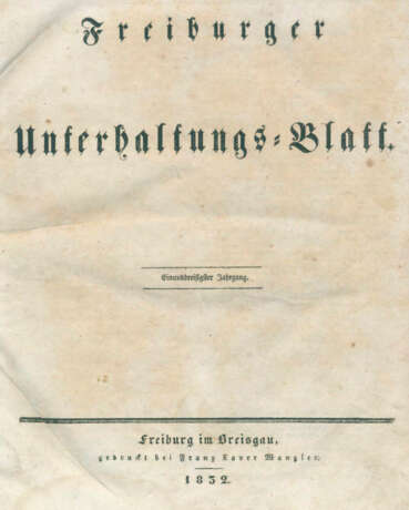Freiburger Unterhaltungs-Blatt - photo 1