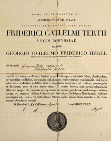Hegel, Georg Wilhelm Friedrich, - Foto 1