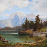 „Gemälde Alpenlandschaft mit See (Ernst von Raven)“ - Foto 2