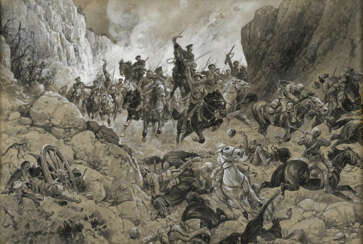 Картина из серии Русско-турецкая война «Казаки погнали» (Czeslaw Boris Jankowski)
