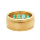 Ring mit 4 Smaragdcarrés und 2 Brillanten - Foto 5