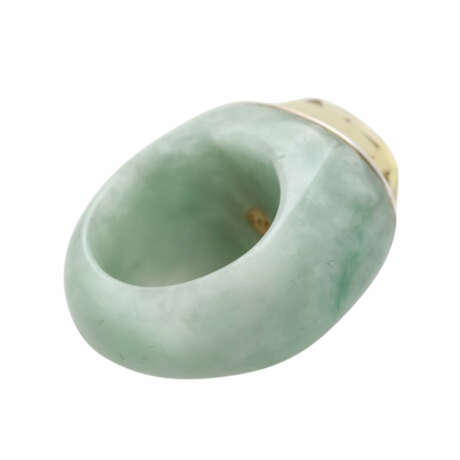 Ring aus Jade mit Citrin im Schachbrettschliff - фото 4