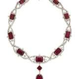 TOURMALINE AND DIAMOND NECKLACE AND EARRINGS - photo 5