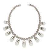 SET OF CULTURED PEARL AND DIAMOND JEWELRY - photo 4