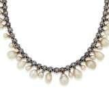 NATURAL PEARL AND DIAMOND NECKLACE - Foto 1