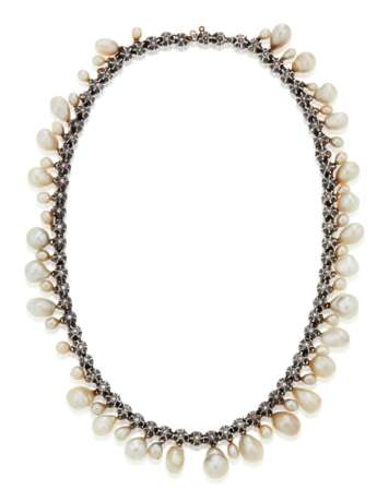 NATURAL PEARL AND DIAMOND NECKLACE - photo 3