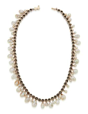 NATURAL PEARL AND DIAMOND NECKLACE - photo 4