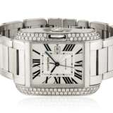 Cartier. CARTIER DIAMOND AND WHITE GOLD 'TANK ANGLAISE' WRISTWATCH - photo 3