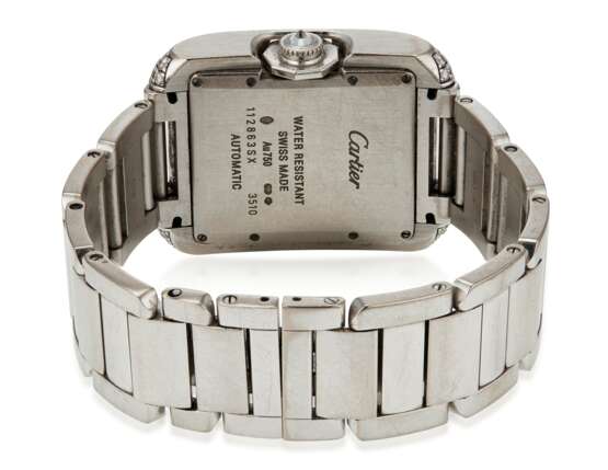 Cartier. CARTIER DIAMOND AND WHITE GOLD 'TANK ANGLAISE' WRISTWATCH - фото 4
