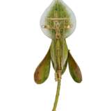 DAVID FREDA TANZANITE, DIAMOND AND ENAMEL ORCHID FLOWER BROOCH - фото 3