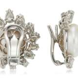 CULTURED PEARL AND DIAMOND EARRINGS - photo 3
