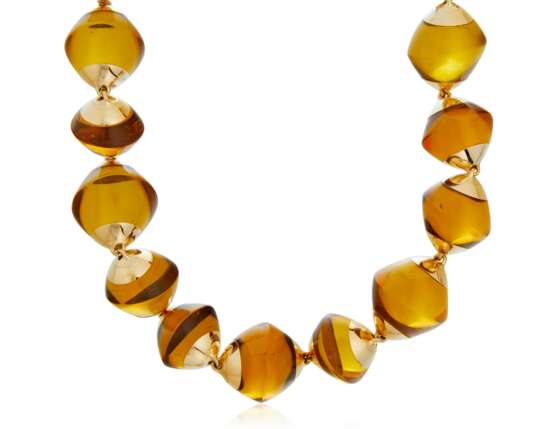 Vhernier. VHERNIER AMBER AND GOLD 'TROTTOLA' NECKLACE - фото 1