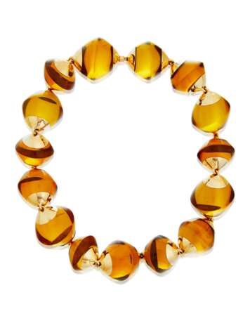 Vhernier. VHERNIER AMBER AND GOLD 'TROTTOLA' NECKLACE - фото 3