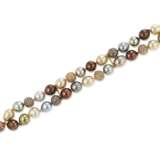 SUITE OF COLTURED PEARL, DIAMOND AND COLORED DIAMOND JEWLERY - фото 7