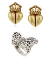 BARRY KIESELSTEIN-CORD RING AND EARRINGS