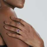 PINK SAPPHIRE AND DIAMOND RING - фото 2