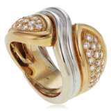 DIAMOND AND BICOLORED GOLD RING - фото 3