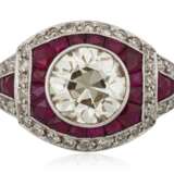 DIAMOND AND RUBY RING - Foto 1