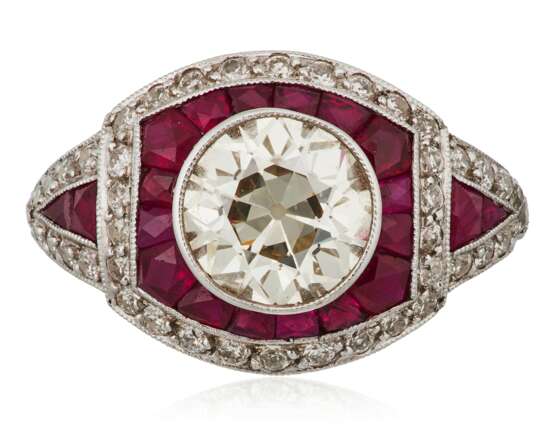 DIAMOND AND RUBY RING - photo 1