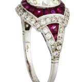 DIAMOND AND RUBY RING - photo 3