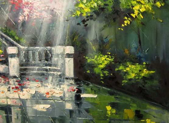 Painting “Spring rain”, Canvas on the subframe, Oil paint, Impressionist, Landscape painting, Ukraine, 2020 - photo 3